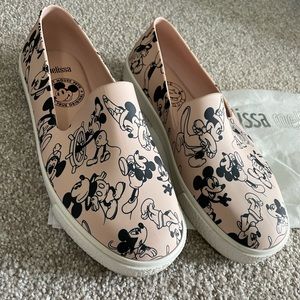 Melissa Disney Mickey Mouse Woman’s Slide On Tennies - pale pink